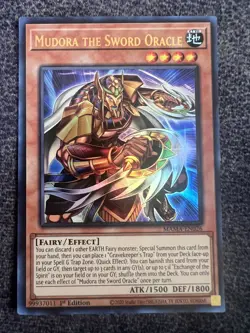 Yugioh Mudora the Sword Oracle MAMA-EN026 Ultra Rare 1st Edition NM - Image 1