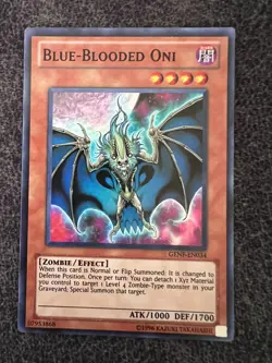 Yugioh Blue-Blooded Oni GENF-EN034 Super Rare Unlimited Edition NM - Image 1