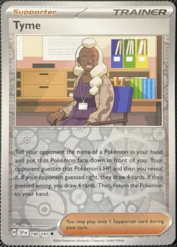 Tyme 190/191 Sv08: Surging Sparks Reverse Holo - Pokemon Card - Image 1