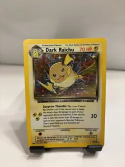 Pokemon TCG 2002 Legendary Collection Dark Raichu Holo Rare Card 7/110 - Image 1