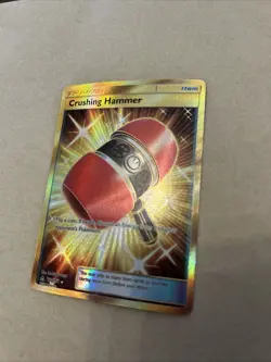 Crushing Hammer - 166/156 - Pokemon Ultra Prism Sun & Moon Secret Rare Card NM - Image 2