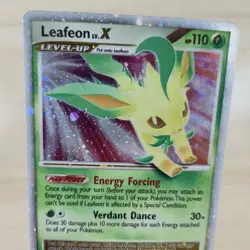HOLO BLEED SWIRL MP Leafeon LV.X 99/100 Majestic Dawn Ultra Rare Pokemon Card - Image 1