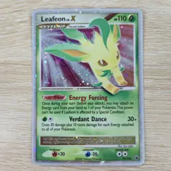 HOLO BLEED SWIRL MP Leafeon LV.X 99/100 Majestic Dawn Ultra Rare Pokemon Card - Image 2