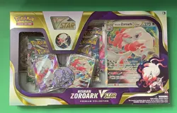 POKEMON TCG HISUIAN ZOROARK VSTAR PREMIUM COLLECTION FACTORY SEALED (6 BOOSTERS) - Image 1