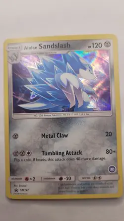 SM127 Alolan Sandslash (Holo, Black Star Promo, Sun & Moon) Pokemon NM 0321#117 - Image 1