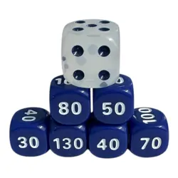 Pokemon Clear & Blue Damage Counter Dice - Image 1
