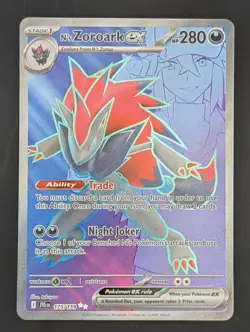 2025 Pokemon Journey Together Ultra Rare N's Zoroark EX #175/159 UR - Image 1