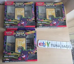 3 x Pokemon TCG Mega Battle Decks Gengar ex *Opened No Haunter or Gengar Promos* - Image 1