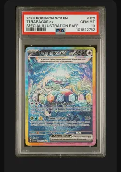 Pokemon TCG Terapagos ex 170/142 Sv07 Stellar Crown SIR Rare 170 GEM MINT PSA 10 - Image 1