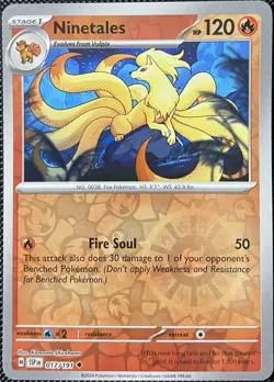 Ninetales 017/191 Sv08: Surging Sparks Reverse Holo - Pokemon Card - Image 1