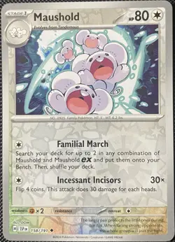 Maushold 158/191 Sv08: Surging Sparks Reverse Holo - Pokemon Card - Image 1