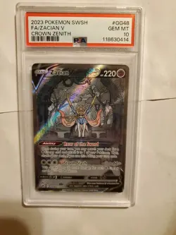 2023 Pokemon Crown Zenith # GG48 Zacian V PSA 10 Gem Mint - Image 1