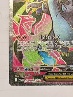Mega Charizard X ex Full Art Ultra Rare 109/094 Pokemon Phantasmal Flames En- NM - Image 3