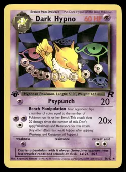 Pokemon Tcg Dark Hypno [1st Edition] #26 Pokemon Team Rocket LP - Image 1