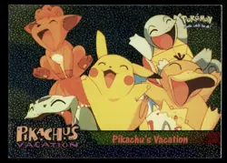 Pikachu's Vacation [Foil] #42 Pokemon 1999 Topps Movie Embossed LP - Image 1
