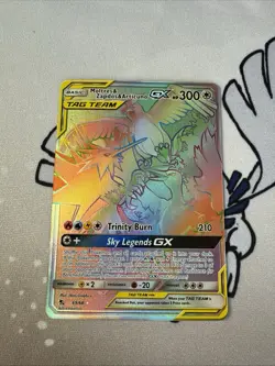 Pokemon Moltres & Zapdos & Articuno GX 69/68 Tag Team Hidden Fates Rainbow Mint - Image 1