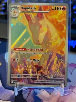 Pokemon TCG Rapidash Holo Card 189/182 Sv10: Destined Rivals NM PACK FRESH - Image 1