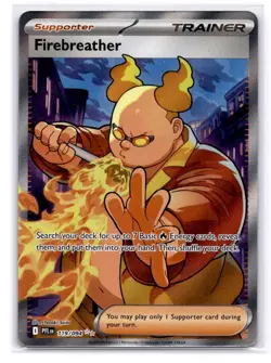 Firebreather 119/094 Full Art Trainer Ultra Rare Pokemon TCG Phantasmal Flames - Image 1