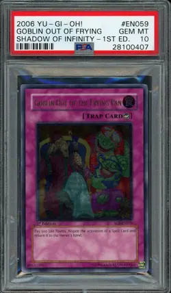 Yu-Gi-Oh SOI-EN059 1st Edition Goblin Out of the Frying Pan Ultimate Rare PSA 10 - Image 1
