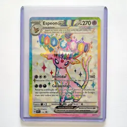 Pokemon TCG Espeon ex 175 Promo Set Prismatic Evolutions Portuguese Rare Card - Image 2
