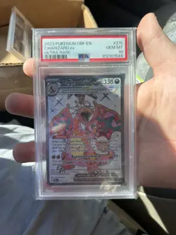 PSA 10 Charizard ex 215/197 Obsidian Flames Holo Pokemon Card - Image 1