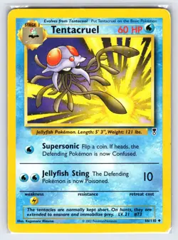 Tentacruel 66/110 2002Legendary Collection Pokemon Card Vintage WOTC - Lp - Image 1