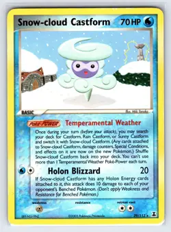 Snow-cloud Castform 23/113 EX Delta Species Pokemon Card Non Holo Rare - Lp - Image 1
