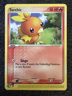 Torchic 74/109 Common Pokemon Card Lightly Played - Image 1