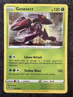 Genesect 016/185 Holo Rare Pokemon Card NM - Image 1