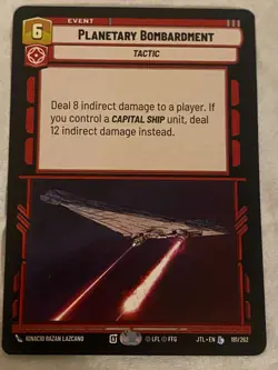STAR WARS UNLIMITED TCG JTL PLANETARY BOMBARDMENT Legendary Card NM - Image 1