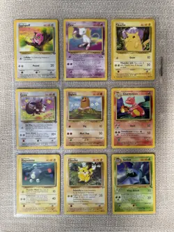 Pokemon Collection Binder Vintage Lot of Cards Holos Rares WoTC Base Set Etc - Image 2