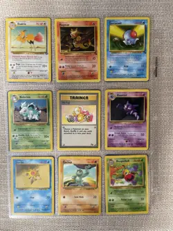 Pokemon Collection Binder Vintage Lot of Cards Holos Rares WoTC Base Set Etc - Image 4