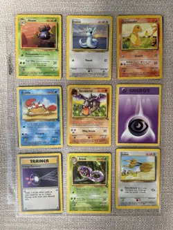 Pokemon Collection Binder Vintage Lot of Cards Holos Rares WoTC Base Set Etc - Image 5