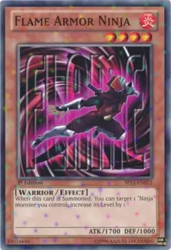 1 x Flame Armor Ninja - SP13-EN015 - Starfoil Rare - Unlimited Edition Near Mint - Image 1