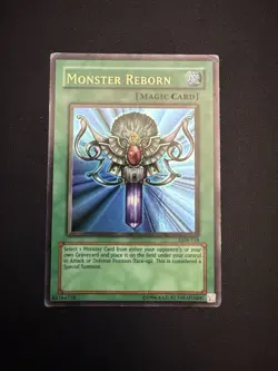 Monster Reborn MAGIC VERSION LOB-118 Ultra Rare Unlimited Yugioh - Image 1