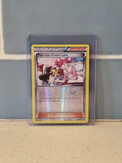 Pokemon - Flashfire - Pokemon Center Lady #93/106 🔥 Reverse Holo Foil Card 💧 - Image 2