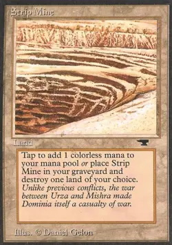 MTG English Strip Mine (No Sky, No Tower) Light Play Normal Antiquities - Image 1