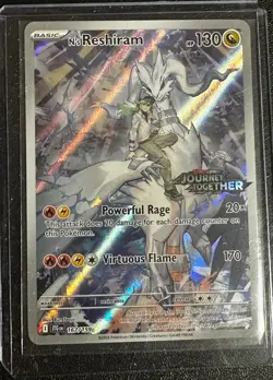 Pokemon TCG N's Reshiram Stamped Promo Holo Card 167/159 SV09 Journey Together - Image 2