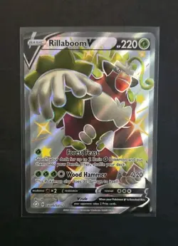 Rillaboom V SV105/SV122 - Shining Fates - Shiny Ultra Rare Holo Pokemon Card NM - Image 1
