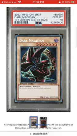 2023 Yugioh Speed Duel SBC1 Dark Magician (Arkana) PSA 10 - Image 1