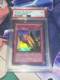 Yu-Gi-Oh! Solemn Judgement MRD-127 Metal Raiders 2002 PSA 7 Near Mint - Image 1