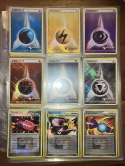 Pokemon League Pokemon Communication, Rare Candy, Energy Cards Lot Of 9 - Image 1