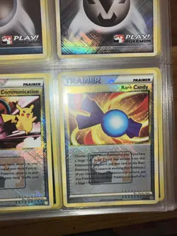 Pokemon League Pokemon Communication, Rare Candy, Energy Cards Lot Of 9 - Image 2