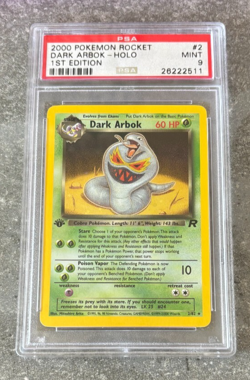 PSA 9 - Pokemon Card - Team Rocket 2/82 - DARK ARBOK *1st Edition* (holo) MINT - Image 1