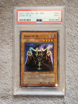 PSA 9 Mint - Lord of D. SDK-041 2003 DMG Unlimited Edition Super Rare YuGiOh - Image 1
