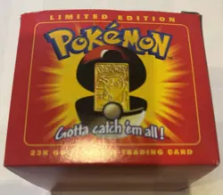 1999 Pokemon Limited Edition PIKACHU 23K Gold-Plated Trading Card (SEALED) - Image 5