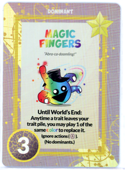 Doomlings Card Game - Magic Fingers Relic Holofoil - Mint Condition - Never Used - Image 1