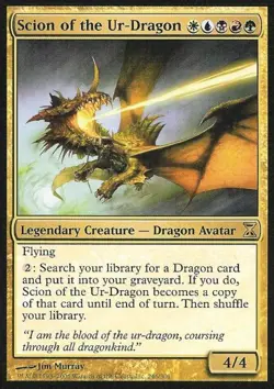 Scion of the Ur-Dragon - Light Play MTG Time Spiral - Image 1