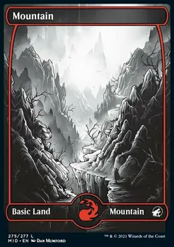MTG Magic the Gathering Mountain (275/473) Innistrad Midnight Hunt LP - Image 1