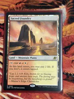 Sacred Foundry - Edge of Eternities - Land - Rare - 0256 - NM/M - Image 1